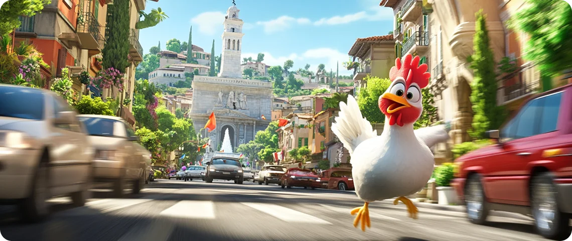 First happy chicken in the game