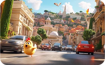 Third happy chicken in the game