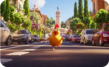 Fourth happy chicken in the game